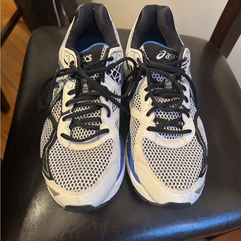 Asics Black and White Running Shoes